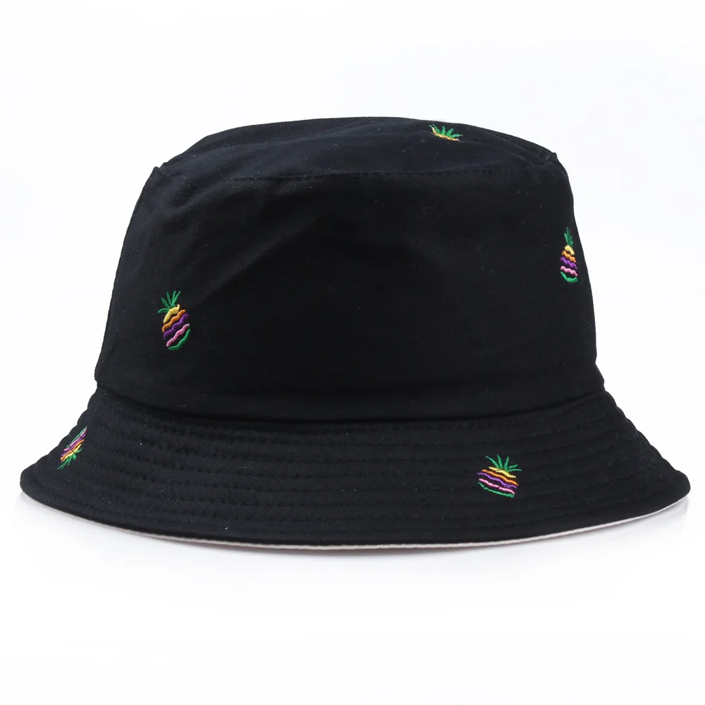 

Fisherman Hat Unisex Fashion Hat Pineapple Fruit Embroidery Beach Sun Party Street Plain Hat Unisex Bucket Hat