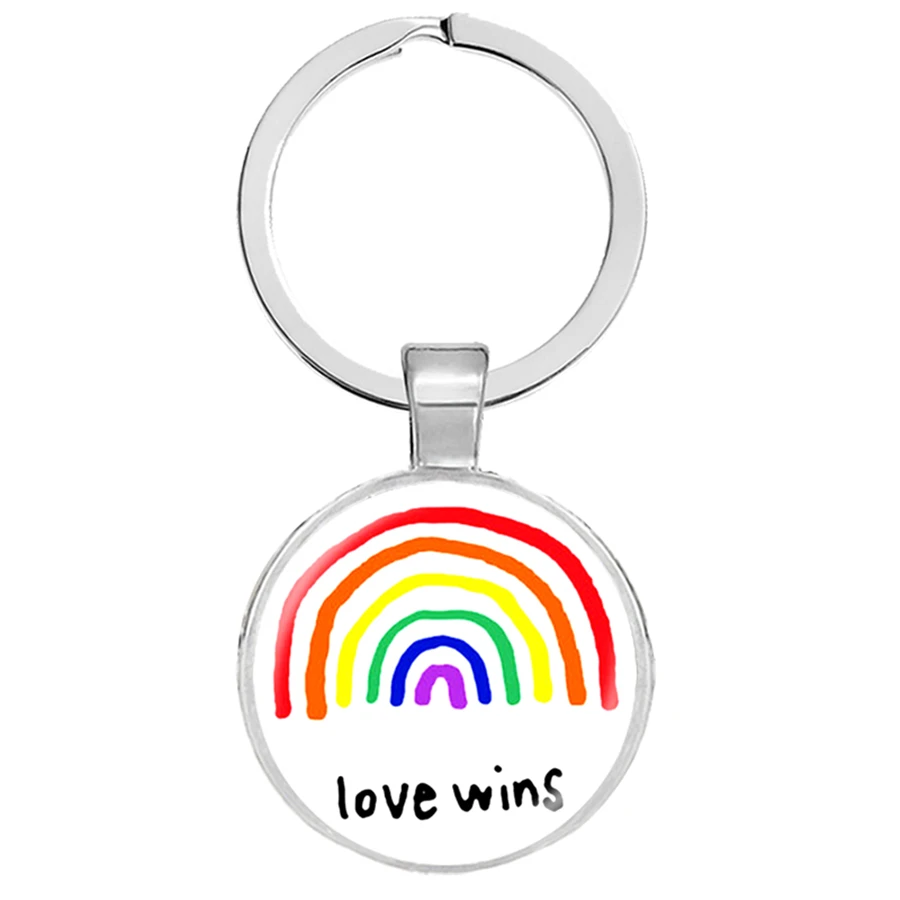 Брелок с изображением ЛГБТ-радуги брелок для ключей геев ЛГБТ Радужный Флаг Би