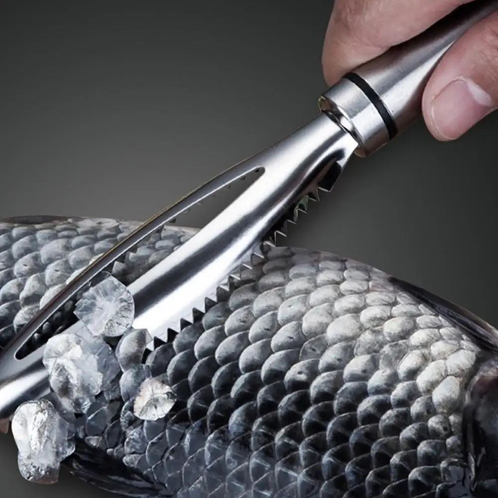 

Stainless Fish Scales Scraping Graters Fish Skin Brush Fast Remove Scraper Planer and Pull Bone Tweezers Kitchen Cooking Tools
