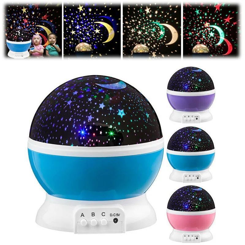 

Star Projector Lamp Children Bedroom LED Night Light Decor Rotating Skystarry Moon Galaxy Projector Table Lamp Night Light