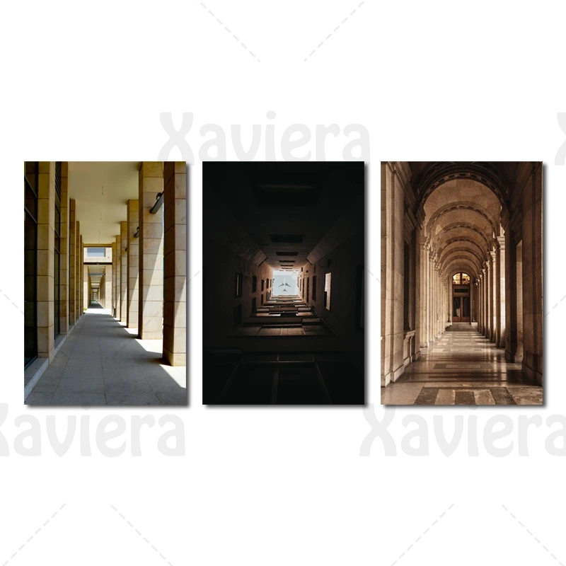 

Canvas Painting Abstract Decoration Retro Architecture Arch Cloister Poster Printing Wall Art Picture Living Room Office Decor