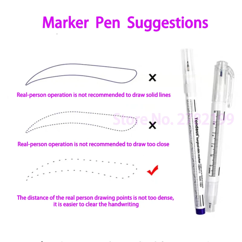 Набор маркеров для перманентного макияжа белый маркер удаления перманента