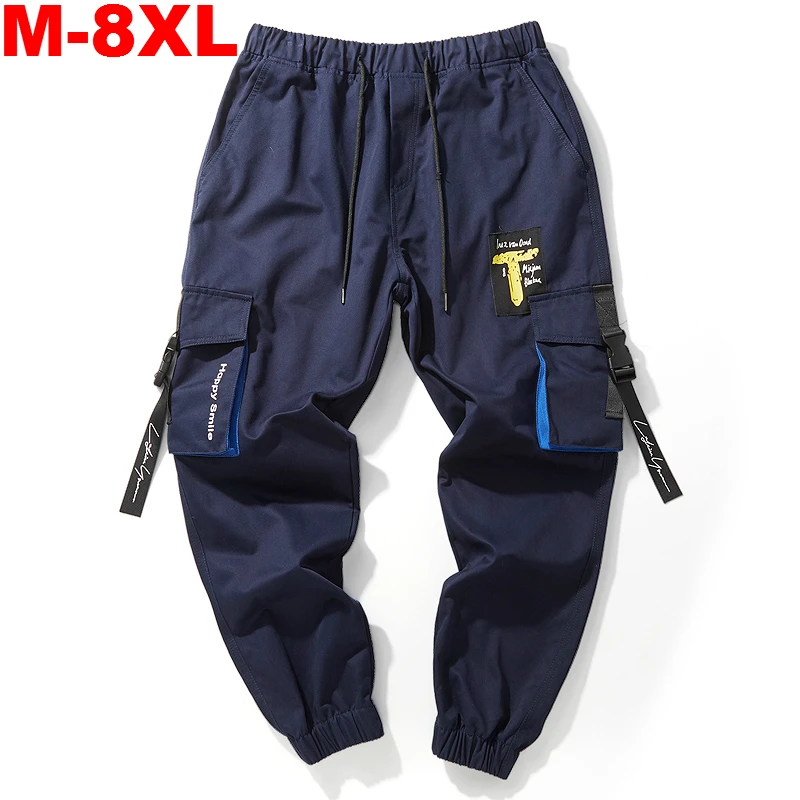 

Plus Size 5XL 6XL 7XL 8XL Men Fashion Sport Pants For Hiphop Causal Runnings Pants High Street Jogger Pants New Pocket Trousers