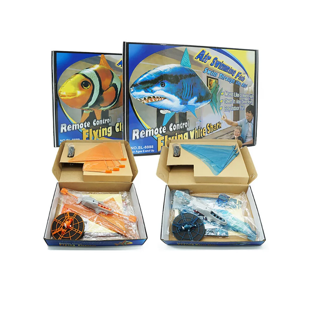 

Remote Control Shark Toys Animal Toy Flying Swim Fish Infrared RC Air Balloons Inflatable Clown Fish Toy Gifts Party Decoration