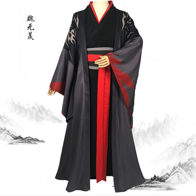 Мужской и Женский костюм Hanfu Mo Dao Zu Shi Косплей Wei Wuxian одежда Weiying Yiling Ancor Lan Wang Ji