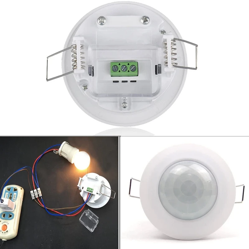 Hot 110V-220V 360° Infrared Recessed PIR Ceiling Motion Sensor Detector Light Switch | Обустройство дома