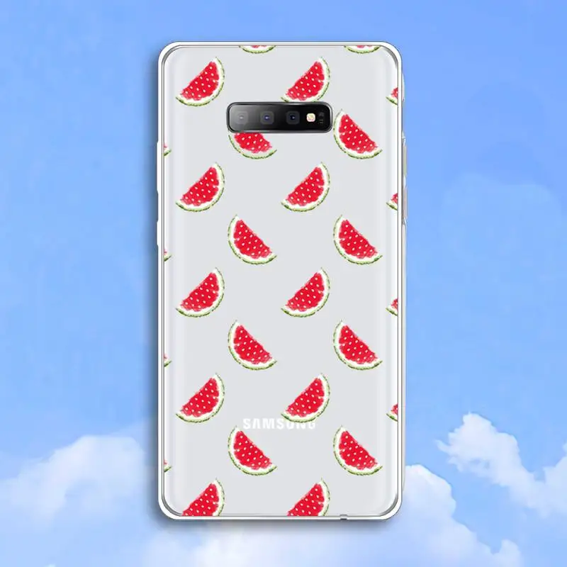 

Summer fruit watermelon Phone Case Transparent For Samsung Galaxy A 71 21s S note 8 9 10 plus 20 ultra