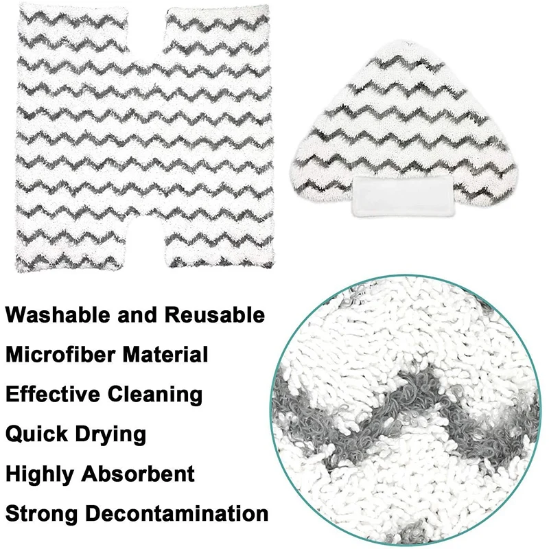 

3 Pack Non-Press Steam Mop Pad&Triangular Anti-Fouling Washable Pad Kit for Shark Lift-Away Pro&Genius Steam Mop S3973