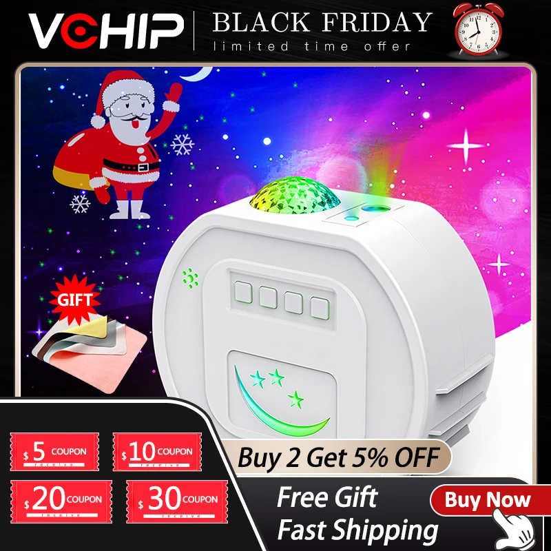

VCHIP XK16 Christmas Galaxy Projector laser Projector Starry Starlight LED Lights Bluetooth Music For Party Children Gift