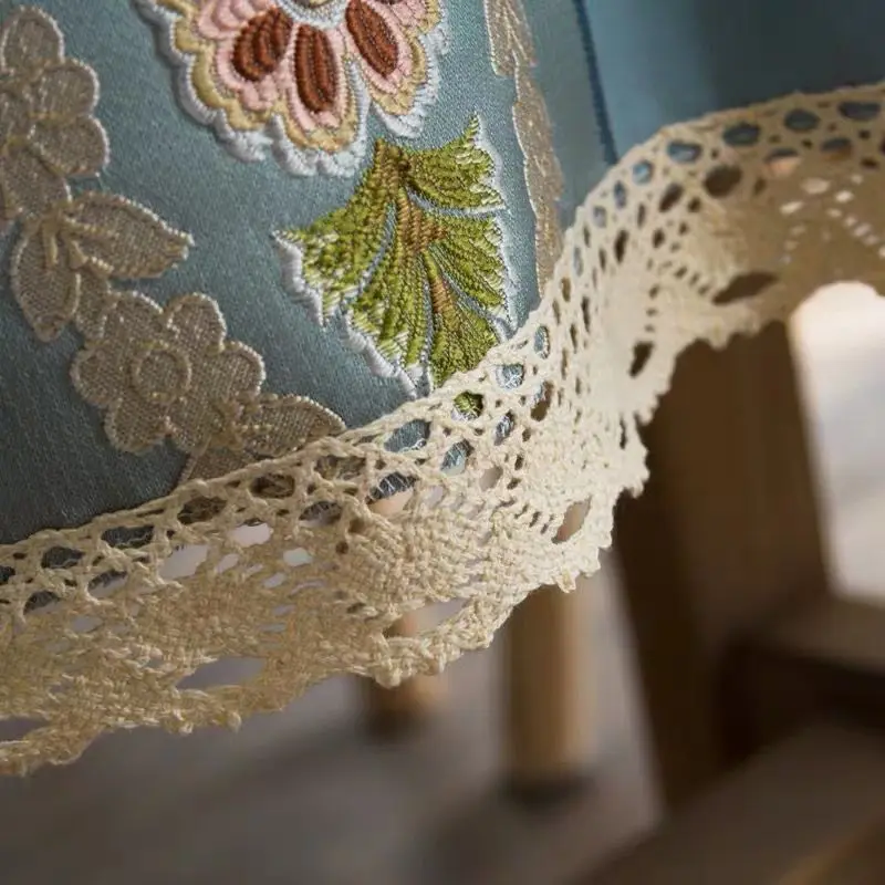 Современная овальная скатерть для обеденного стола из хлопка и полиэстера с