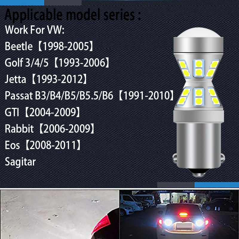 Светодиодные фонари заднего хода Canbus P21W 7506 BA15S для Volkswagen VW Beetle Golf 3 4 5 MK3 Jetta GTI Rabbit Eos