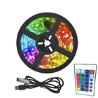 Светодиодные ленты RGB SMD2835 с инфракрасным Управлением по USB, гибкая LED полоска для подсветки телевизора, 5 в постоянного тока, 1 м, 2 м, 3 м, 4 м, 5 м