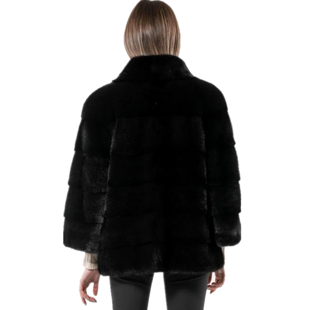 TOPFUR Winter Coat Women Real Fur Coats Plus Size Natural Mink Fur Genuine Leather Jackets Outwear Basic jackets Spring Clothing