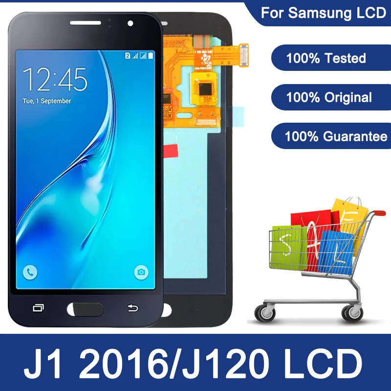 ЖК-дисплей с сенсорным экраном и дигитайзером в сборе для Samsung Galaxy J1 2016 J120 J120F J120H
