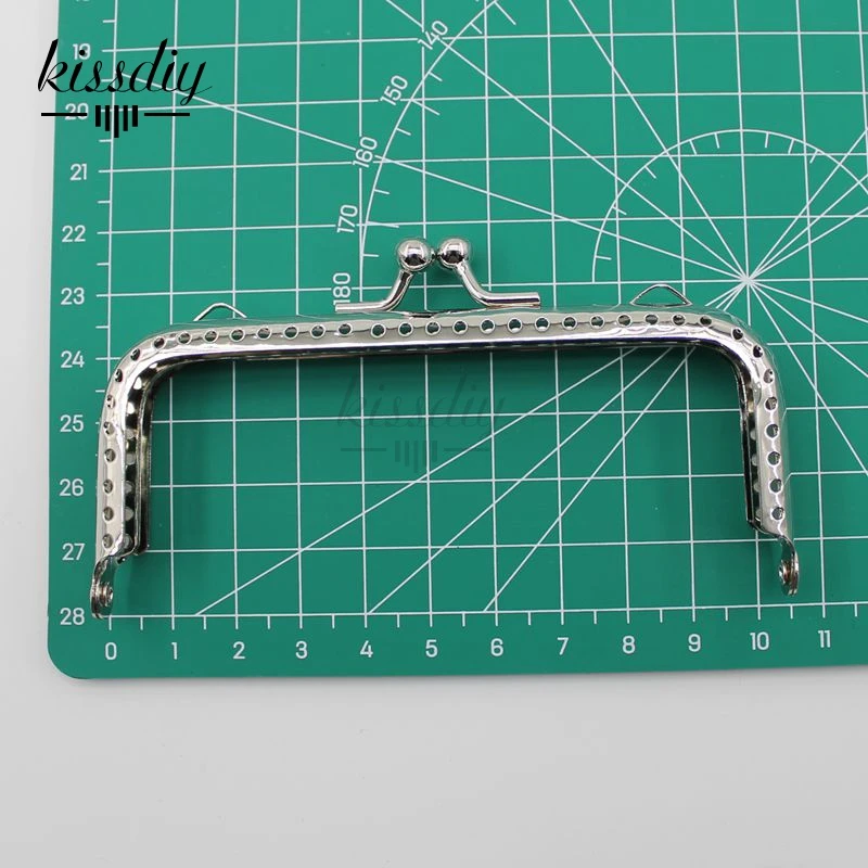 20 pcs/lot 6.5/8.5/10.5/12.5/15/18CM Glossy Silver basic square Metal Purse Frame Kiss Clasp Lock DIY Bag Accessories 6 size | Багаж и