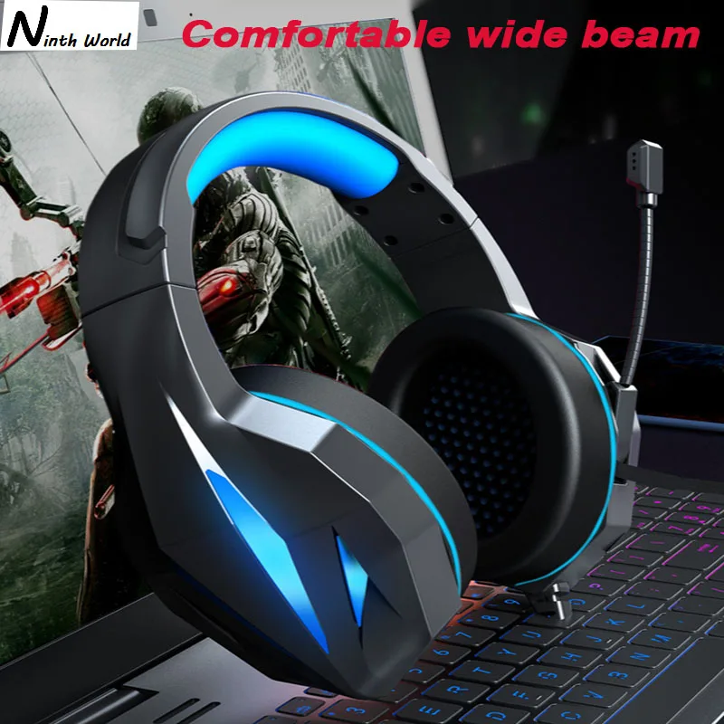 

Gaming Headset Headphone Wired Gamer Headphone Stereo Sound Headsets With Mic LED Light For PS4 New Xbox Computer PC Gamer