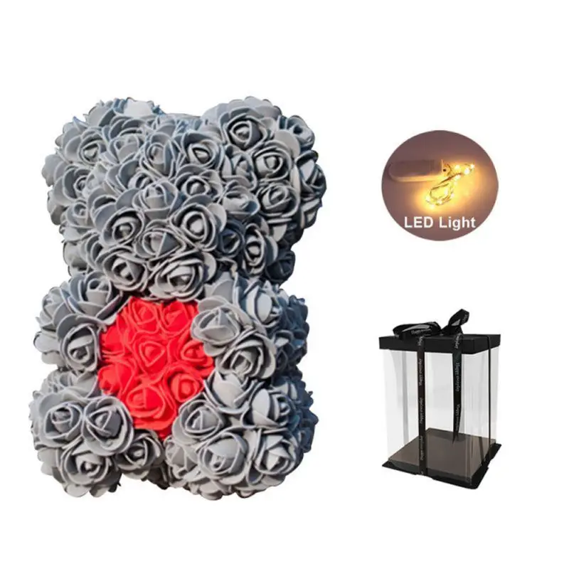 25 см красная Роза плюшевый мишка подарок на День святого Валентина для женщин