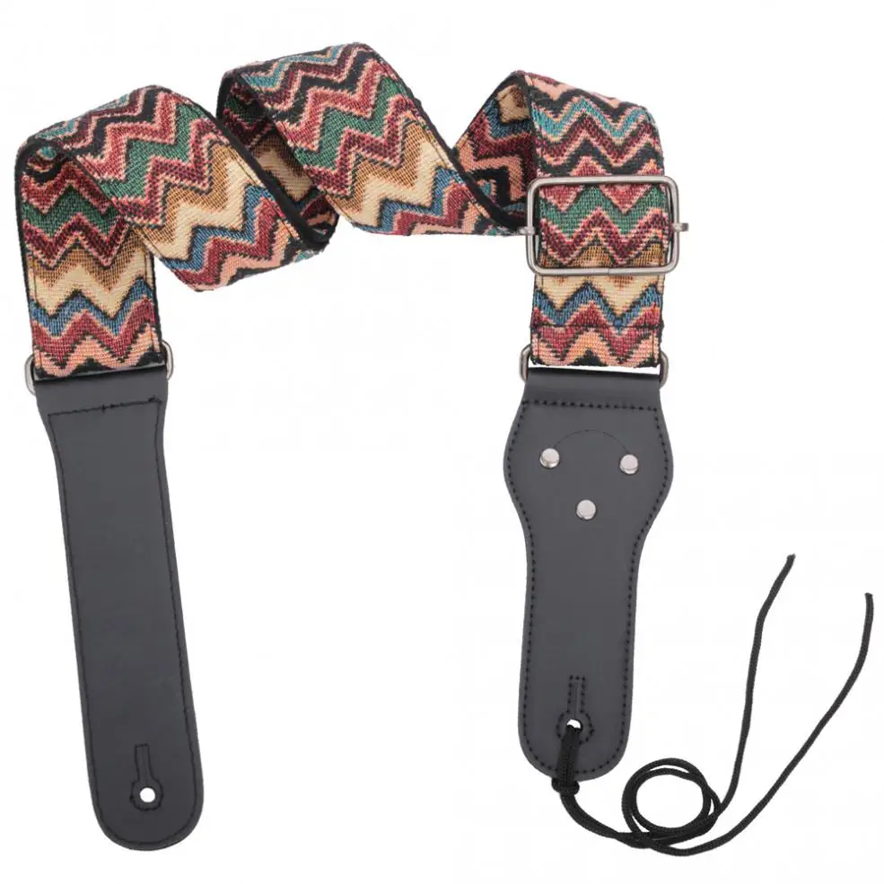 Винтажные цветочные полосы в богемном стиле гитарные ремешки с тканой вышивкой
