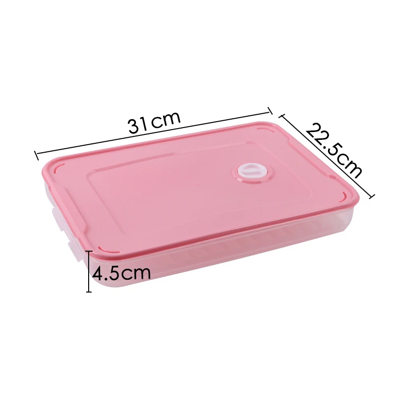 

Refrigerator Food Storage Box Kitchen Accessories Organizer Fresh Box Dumplings Vegetable Egg Holder Stackable Microwave