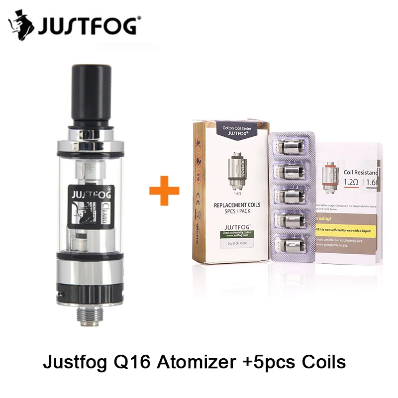 Оригинальный клиромайзер Justfog Q16 подходит для комплект 1 9 мл бак атомайзер