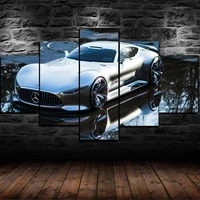 no framed 5 pieces amg vision gt super sport car wall art canvas hd decorative posters pictures paintings home decor for bedroom