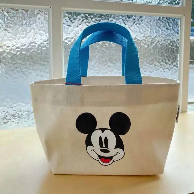Детская Холщовая Сумка Disney с мультяшным Микки Маусом для женщин Повседневная