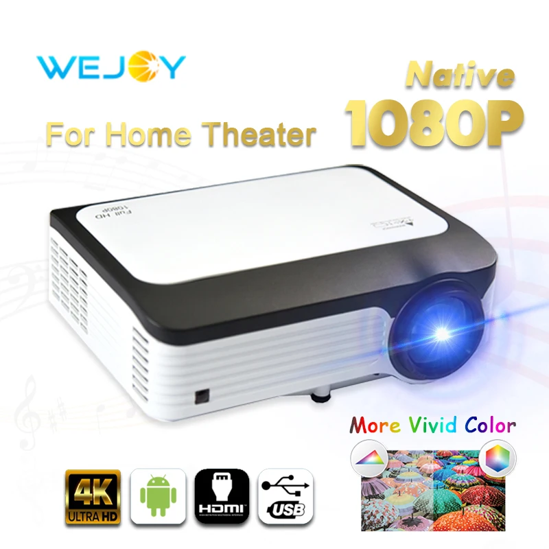 Wejoy L6 нативный 1080P Full HD проектор проэктор видео 4k tv Замена Android домашний кинотеатр умный маленький размер шоу данных