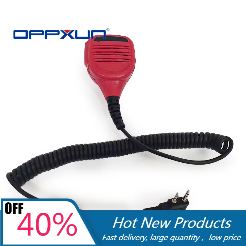 

New Red Speaker Microphone Mic Speaker PTT Audio Port for Baofeng UV5R UV82 F8HP 82 KENWOOD TK 3107 3207 3307 370 260 Radio