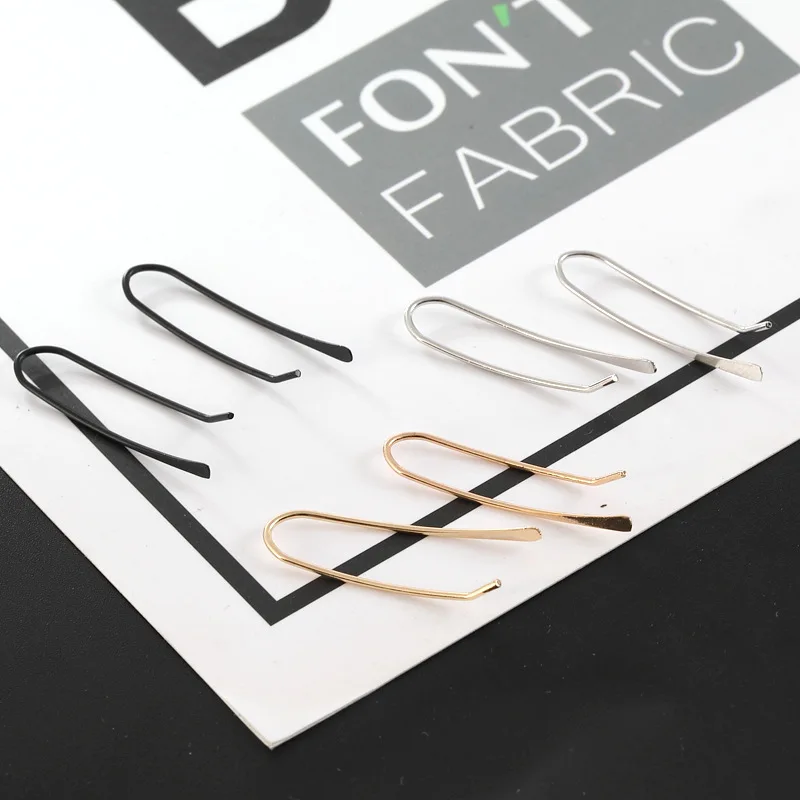 Новые простые Зажимы для бумаги минималистичные серьги гвоздики золотого