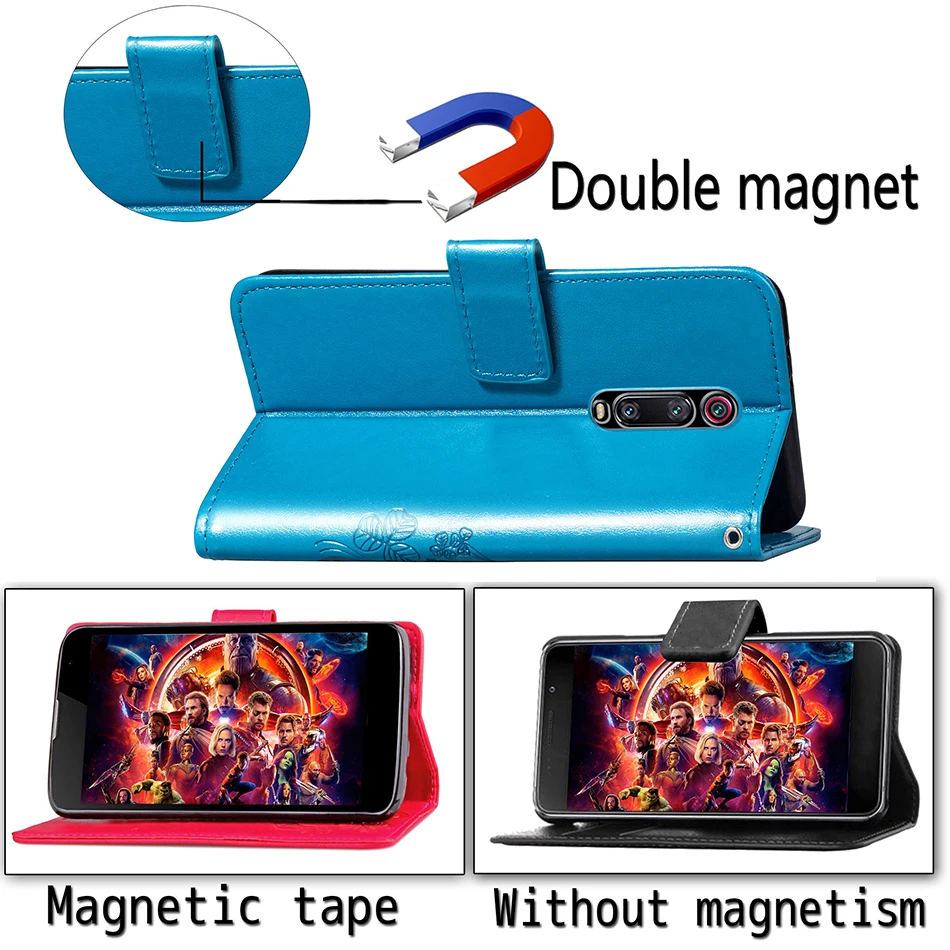 3D кожаный чехол с цветочным рисунком для Samsung Galaxy A50 S20 Ultra S6 S7 Edge S8 S9 Plus S10 5G S10e Note 9 A70