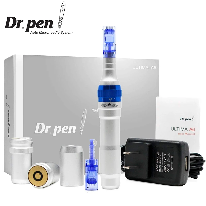 Dr. Pen Ultima A6 Professional Kit - Authentic Wireless Electric Beauty Derma Pen - Microneedle Skin Care Kit for Face and Body