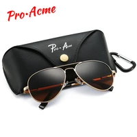 pro acme 3 size classic pilot sunglasses men women polarized metal frame mirrored lens glasses for driving for kids pc0324