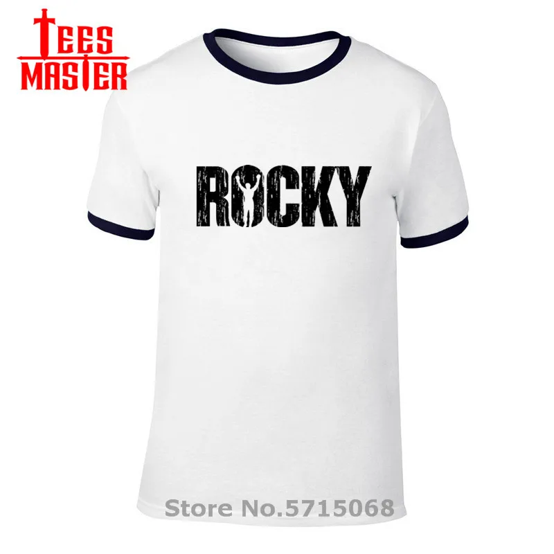 Новый Рокки Бальбоа футболка модная черная хлопковая с коротким рукавом