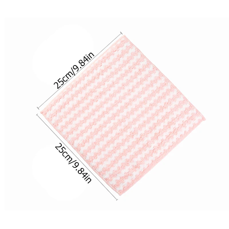 

Household Dish Cloth Towels Solid Color Duster Cleaning Cloth Kitchen Supplies Coral Fleece Comfortable Home Duster Rag