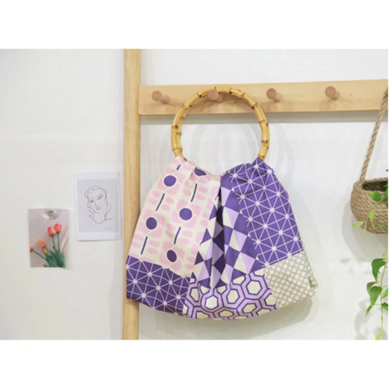 

1pc 60x110cm Plain Cotton Fabric With Geometric Print, Handmade DIY Garment Dress Bag Cloth CR-476