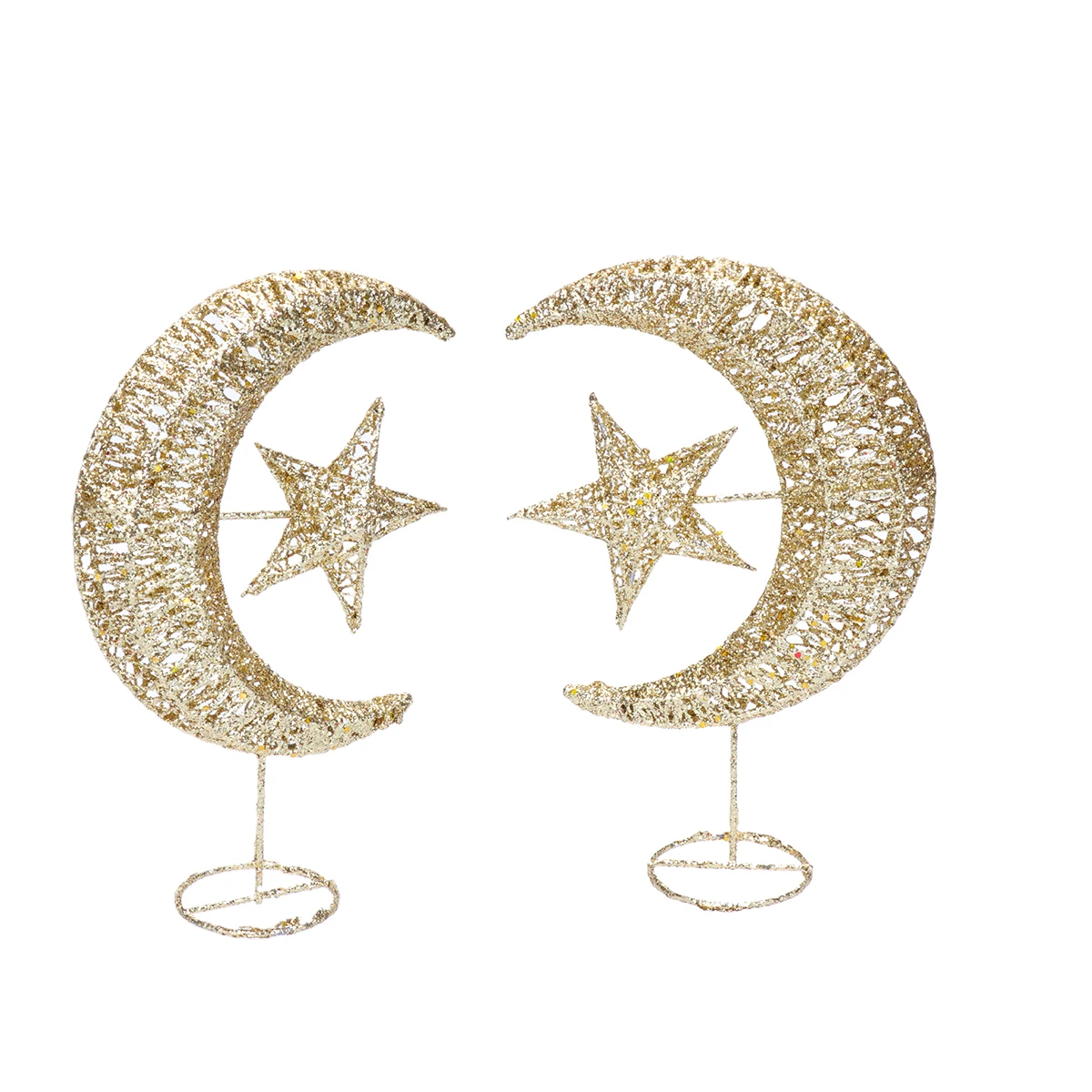 Топпер для рождественской елки Сверкающая Звезда и луна железная подвесная елка