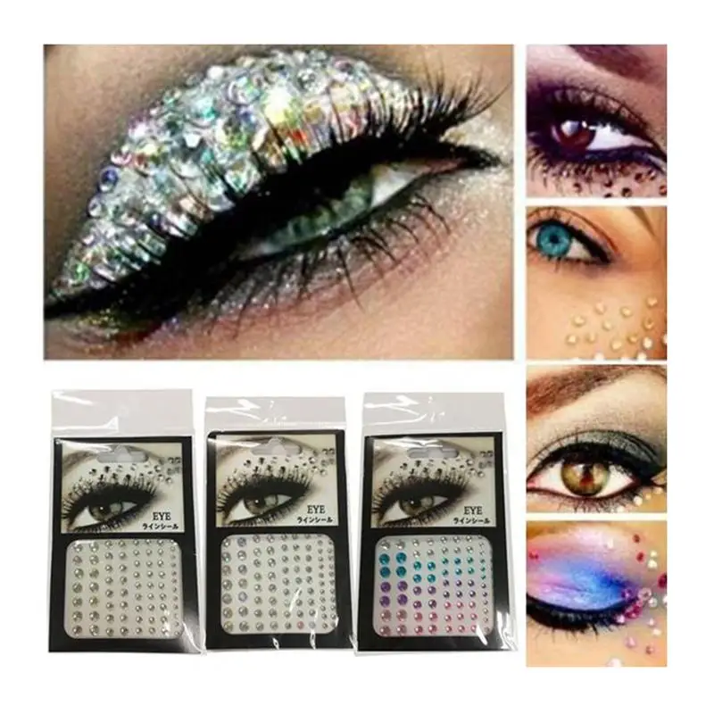 Лицевая сторона Стразы татуировки Временные уход за кожей лица камни