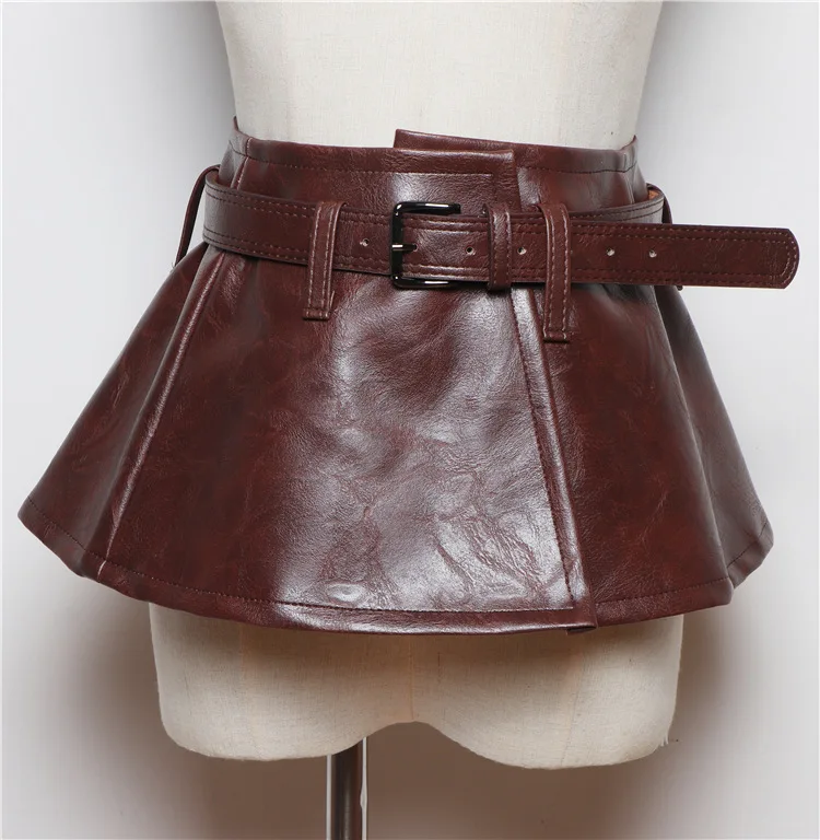 CETIRI Designer Women Peplum Belt Female Skirt Waist Belts Fashion Ladies PU Black Bow Wide Harness Dresses Waistband | Аксессуары для
