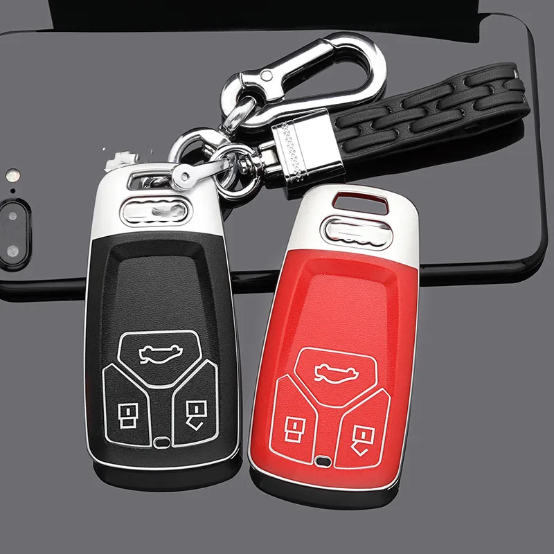 

Чехол для ключей автомобиля, чехол для ключей для Audi a1, a3, 8v, a4, b9, a5, a6, c7, q3, q5, q7 tt, чехол для ключей автомобиля, защитный набор аксессуаров
