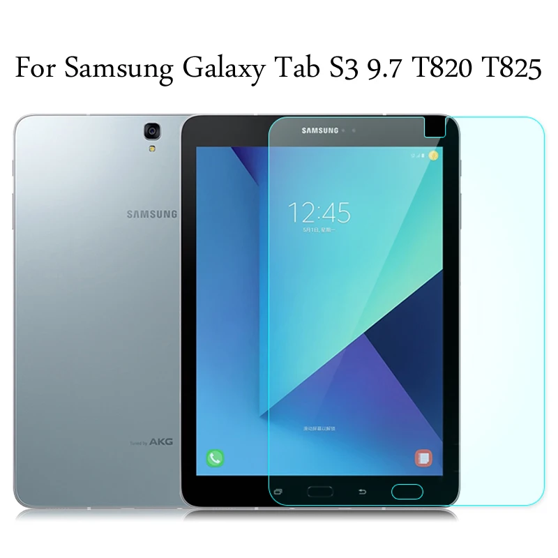 Glass Film Чехол для Galaxy Tab S3 9,7 SM-820 SM-T825 тонкий складной флип-чехол с подставкой из искусственной кожи чехол для samsung Galaxy Tab S3 9,7 T820 T825 - Цвет: Glass Film