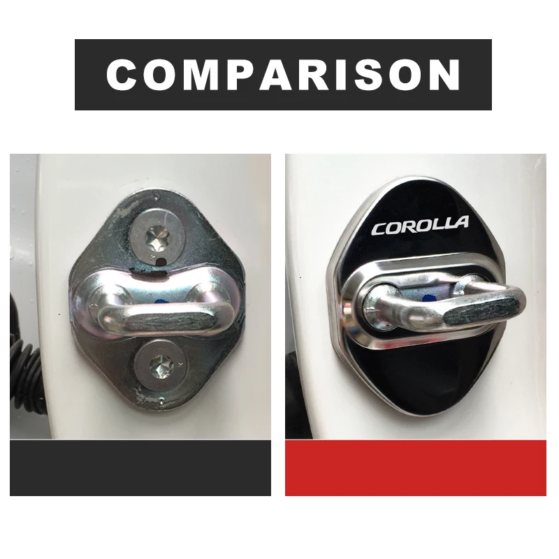 Автомобильный Стайлинг дверной замок Чехлы для Toyota Corolla D спортивные защитные и