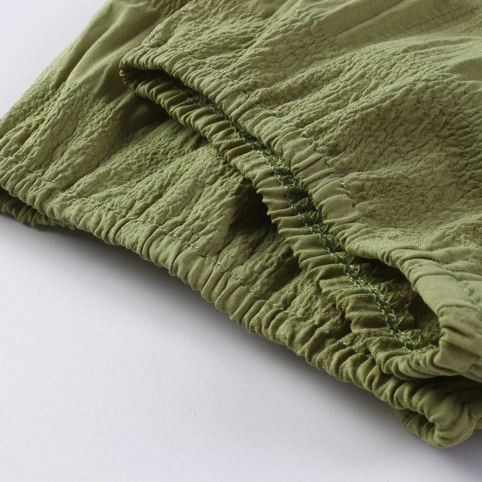 

2021 New Women Shirt Laciness V Neck Puff Sleeve Elastic Waist Tops Summer Casual Slim Bohemian Solid comfortable Ladies Blouse