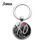 XO The Weeknd творческий брелок Популярные Канада певица плакат серии высокое качество стеклянный купол для ключа кольцо для любителей подарок другу