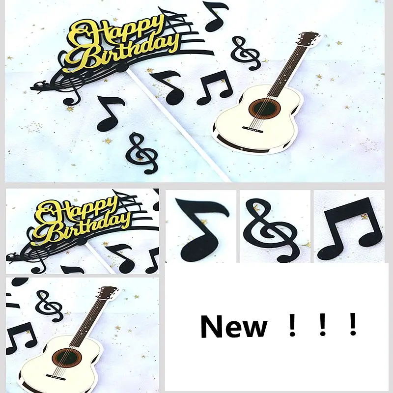 1 компл./упак. гитарная скрипка с днем рождения пятилинейная Музыкальная нота