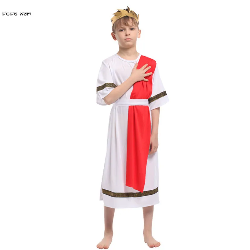 M-XL костюмы древнегреческого короля на Хэллоуин для мальчиков детей карнавальный