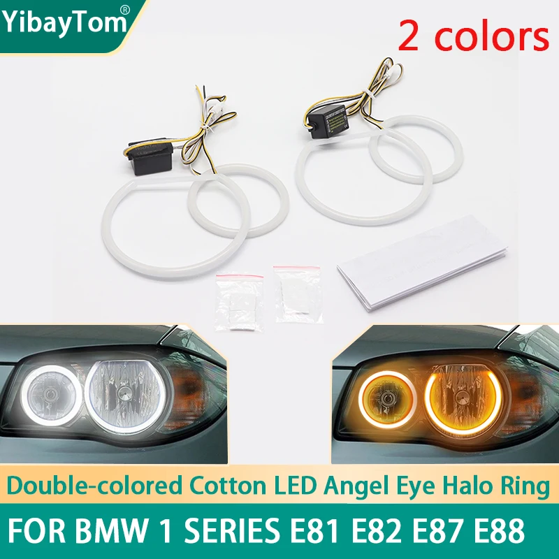 

SMD Cotton Light Switchback LED Angel Eye Halo Ring DRL Kit For BMW 1 Series E81 E82 E87 E88 Halogen Headlight Accessories