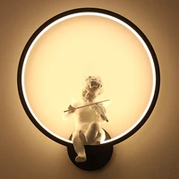 western style round angel led wall lamps decorative interior living room dining room corridor lamp indoor lighting wall sconce