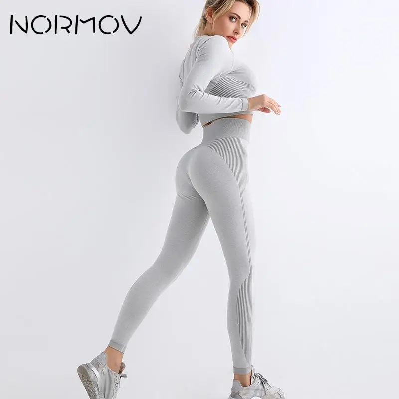 

ATHVOTAR Women Sportswear Seamless Fitness Set Workout Bra and Push Up Leggings Gym Clothing Gym Suits 2 Piece Set