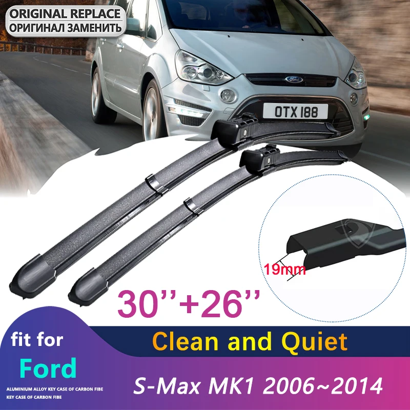 

Front Wiper Blades for Ford S-Max MK1 Smax S max Accessories Auto 2006 2007 2008 2009 2010 2011 2012 2013 2014 Car Windscreen