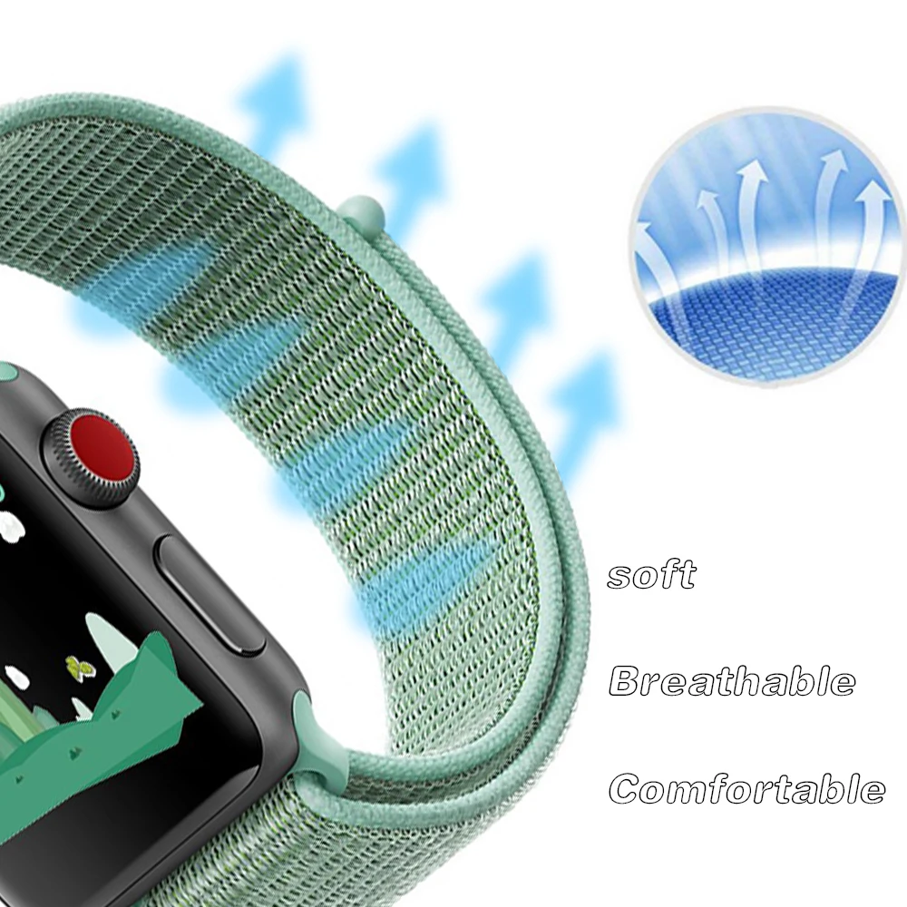 Joyozy для Apple watch Band нейлоновая Спортивная петля IWatch Series4 3 2 1 цветная Классическая